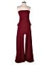 Thirty/Thirty Solid Burgundy Jumpsuit Size M - photo 1