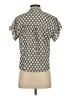 Pilcro Houndstooth Ivory Short Sleeve Blouse Size XS - photo 2
