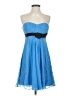 BCBGMAXAZRIA 100% Silk Blue Cocktail Dress Size 6 - photo 1