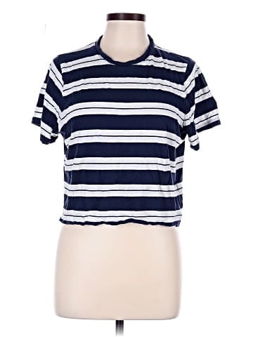 Madewell Softfade Cotton Boxy-Crop Tee in Stripe (view 1)