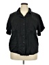 Member's Mark 100% Lyocell Black 3/4 Sleeve Button-Down Shirt Size XXL - photo 1