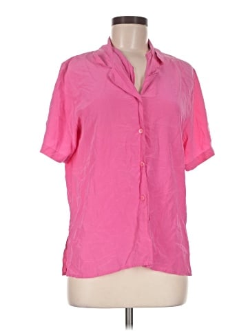 Galinda Wang Short Sleeve Silk Top (view 1)