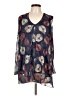 North Style 100% Polyester Blue Long Sleeve Blouse Size L - photo 1