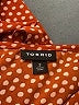 Torrid 100% Polyester Polka Dots Orange 3/4 Sleeve Blouse Size 2X Plus (2) - photo 7