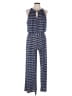 White House Black Market Checkered-gingham Blue Jumpsuit Size M (petite) - photo 1