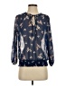 Pleione 100% Polyester Blue 3/4 Sleeve Blouse Size S - photo 1