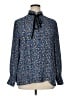 CeCe Blue Long Sleeve Blouse Size XL - photo 1