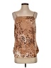 Ann Taylor 100% Polyester Brown Sleeveless Top Size S - photo 1