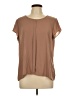 NY Collection Brown Short Sleeve Blouse Size L - photo 1