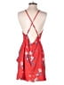 Selfie Leslie 100% Polyester Floral Red Cocktail Dress Size M - photo 2