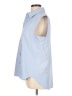 Brochu Walker Stripes Blue Sleeveless Blouse Size L - photo 5