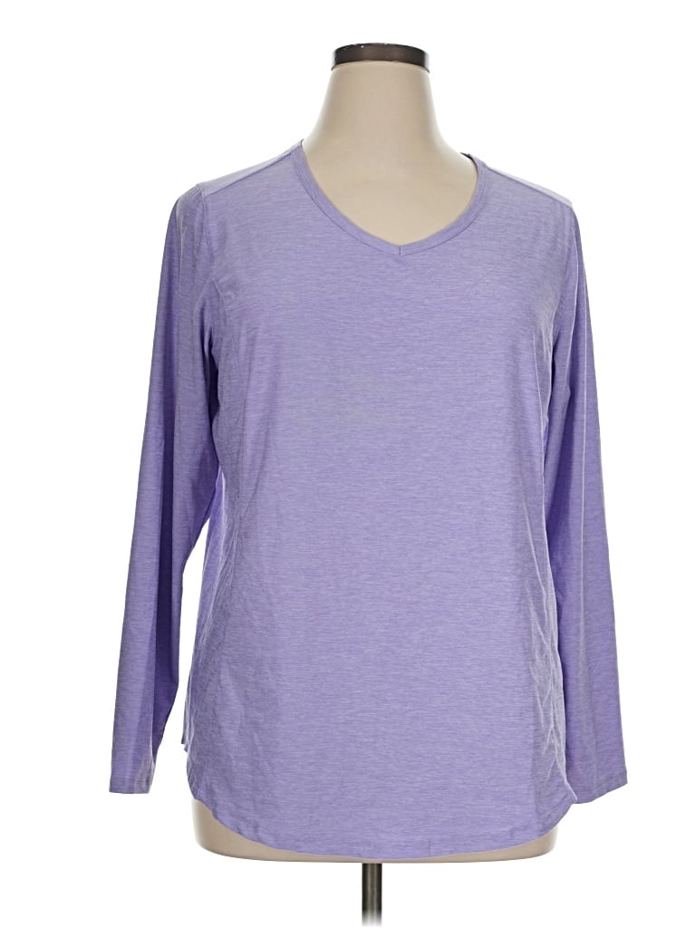 Pre-owned Duluth Trading Co. Long Sleeve T-shirt In Purple