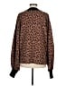Glam Animal Print Brown Pullover Sweater Size M - photo 2