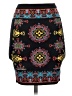 Bebe Print Black Casual Skirt Size S - photo 1