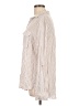 Blu Pepper 100% Rayon Stripes Ivory Long Sleeve Blouse Size L - photo 5