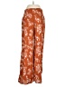 Three Dots 100% Rayon Floral Orange Casual Pants Size M - photo 1