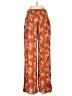 Three Dots 100% Rayon Floral Orange Casual Pants Size M - photo 2