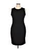 Calvin Klein Solid Black Cocktail Dress Size 14 - photo 1