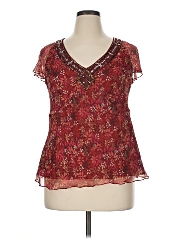 Nine West Short Sleeve Silk Top (view 1)