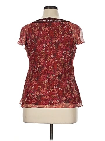 Nine West Short Sleeve Silk Top (view 2)