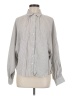 Max Studio Chevron-herringbone Gray Long Sleeve Blouse Size M - photo 1