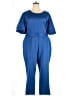 Ashley Stewart 100% Spandex Solid Blue Jumpsuit Size 26 - 28 Plus - photo 1