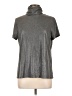 Susan Graver Metallic Gray Short Sleeve Top Size L - photo 1