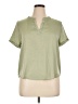 Olive and Oak 100% Polyester Green Short Sleeve Blouse Size XL - photo 1