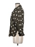 Zara Polka Dots Gray 3/4 Sleeve Blouse Size M - photo 5