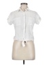 Sim & Sam 100% Rayon White Short Sleeve Blouse Size M - photo 1
