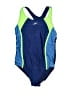Speedo Color Block Blue One Piece Swimsuit Size L (kids) - photo 1