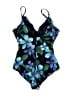 Unbranded Floral Blue One Piece Swimsuit Size L (estimated) - photo 2