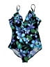 Unbranded Floral Blue One Piece Swimsuit Size L (estimated) - photo 1