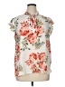 Counterparts 100% Polyester Floral Ivory Short Sleeve Blouse Size XL - photo 1