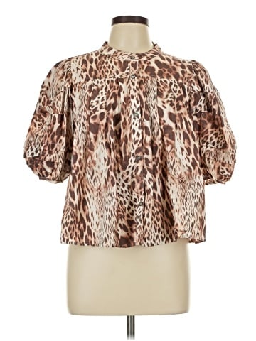 Olivaceous Short Sleeve Blouse (view 1)