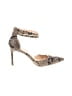 Jessica Simpson Animal Print Ivory Heels Size 9 - photo 1
