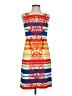 Tabitha 100% Polyester Print Blue Casual Dress Size 2 - photo 1