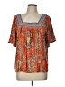 Cato Orange Short Sleeve Blouse Size L - photo 1