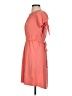 Allison Brittney Solid Orange Casual Dress Size S - photo 5