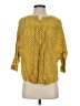 Mittoshop 100% Rayon Polka Dots Yellow 3/4 Sleeve Blouse Size S - photo 1