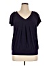 AB Studio Purple Short Sleeve Top Size XL - photo 1