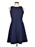 Alya Solid Blue Cocktail Dress Size L - photo 1