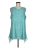 Fever 100% Polyester Teal Sleeveless Blouse Size M - photo 1