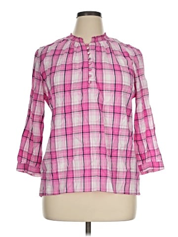 St. John's Bay 3/4 Sleeve Button-Down Shirt (view 1)