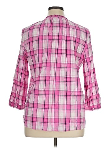 St. John's Bay 3/4 Sleeve Button-Down Shirt (view 2)
