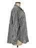Karen Kane Stripes Gray Long Sleeve Button-Down Shirt Size M - photo 4