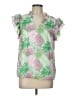 Michelle McDowell Tropical Green Short Sleeve Blouse Size L - photo 1