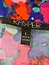 Kasper Floral Damask Multi Color Blue Kimono Size L - photo 7