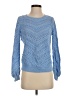 Ann Taylor LOFT 100% Cotton Chevron-herringbone Blue Pullover Sweater Size XS - photo 1