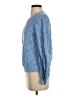 Ann Taylor LOFT 100% Cotton Chevron-herringbone Blue Pullover Sweater Size XS - photo 5